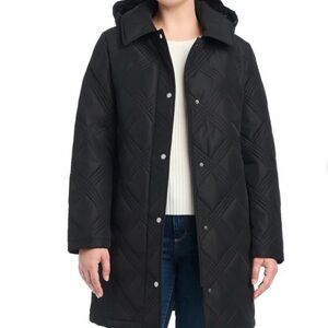 Jones New York Women's Belted Quilt Jacket